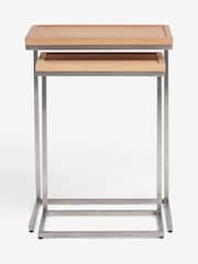 Sosandar Oak Seville Set of 2 Nest Of Tables - Image 4 of 7