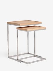 Sosandar Oak Seville Set of 2 Nest Of Tables - Image 5 of 7