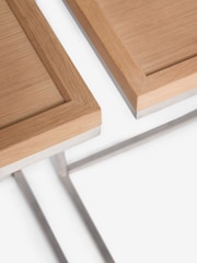Sosandar Oak Seville Set of 2 Nest Of Tables - Image 7 of 7
