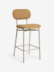 MADE.COM Caramel Pax Boucle and Ecru Legs Clemmie Bar Stool - Image 4 of 5