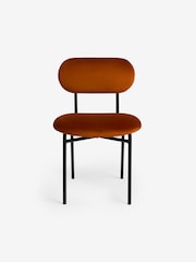 MADE.COM Set of 2 Cinnamon Velvet and Black Legs Clemmie Dining Chairs - Image 4 of 5