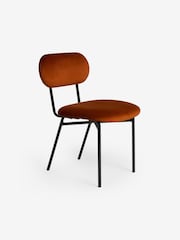 MADE.COM Set of 2 Cinnamon Velvet and Black Legs Clemmie Dining Chairs - Image 5 of 5