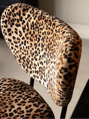 Rockett St George Leopard Love Velvet Perfect Bar Stool - Image 2 of 9
