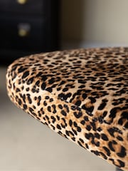 Rockett St George Leopard Love Velvet Perfect Bar Stool - Image 4 of 9
