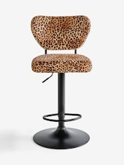 Rockett St George Leopard Love Velvet Perfect Bar Stool - Image 5 of 9