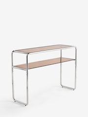 MADE.COM Amber Glass and Chrome Dunston Console Table - Image 4 of 5
