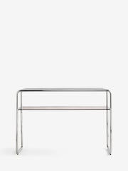 MADE.COM Amber Glass and Chrome Dunston Console Table - Image 5 of 5