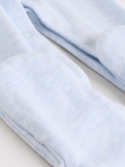 Blue/White Baby Embroidered Sleepsuits 3 Pack - Image 13 of 14