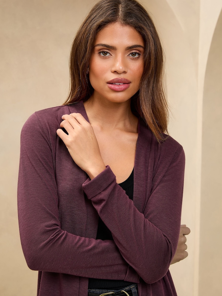 Lipsy Burgundy Red Longline Cardigan - Image 2 of 4