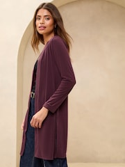 Lipsy Burgundy Red Longline Cardigan - Image 4 of 4
