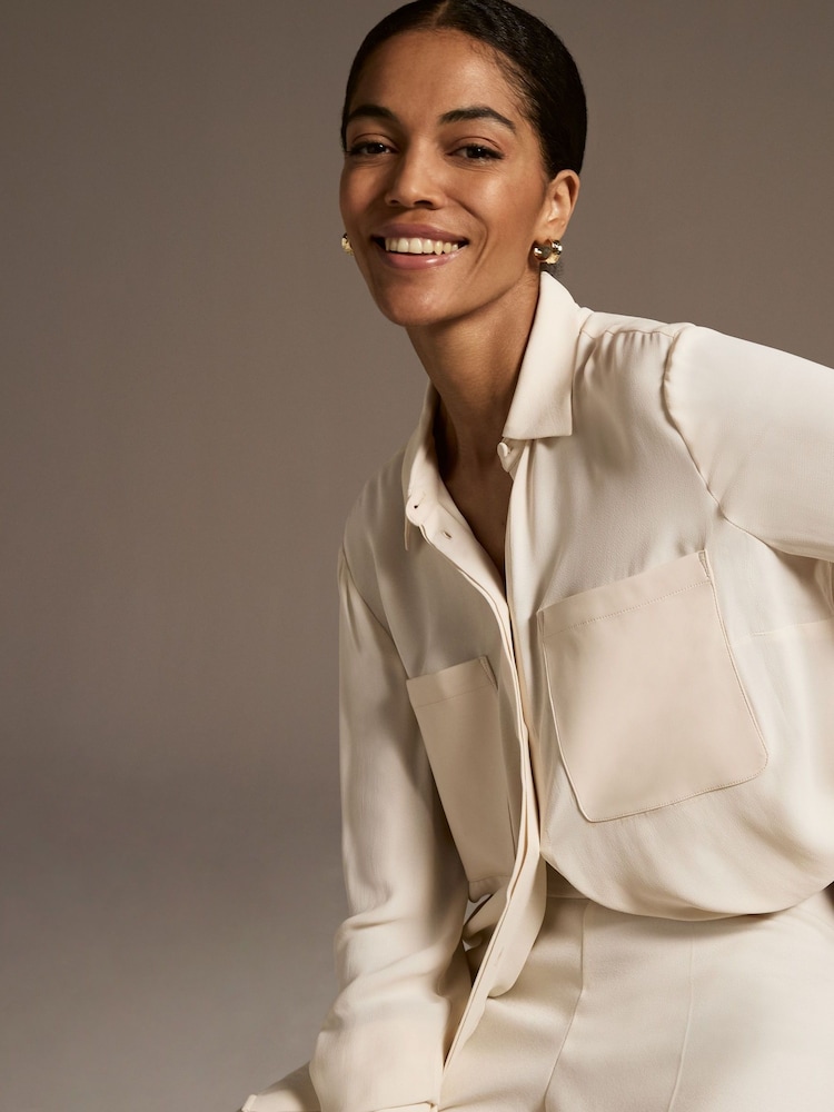 Phase Eight White Maya PU Shirt - Image 1 of 9