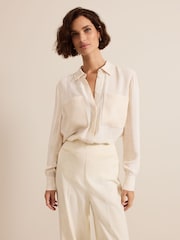 Phase Eight White Maya PU Shirt - Image 3 of 9