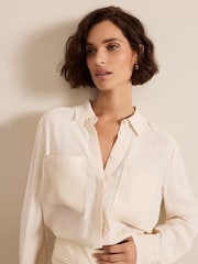 Phase Eight White Maya PU Shirt - Image 8 of 9
