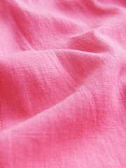 Pink Tie Waist Wide Leg Linen Blend Trousers - Image 2 of 3