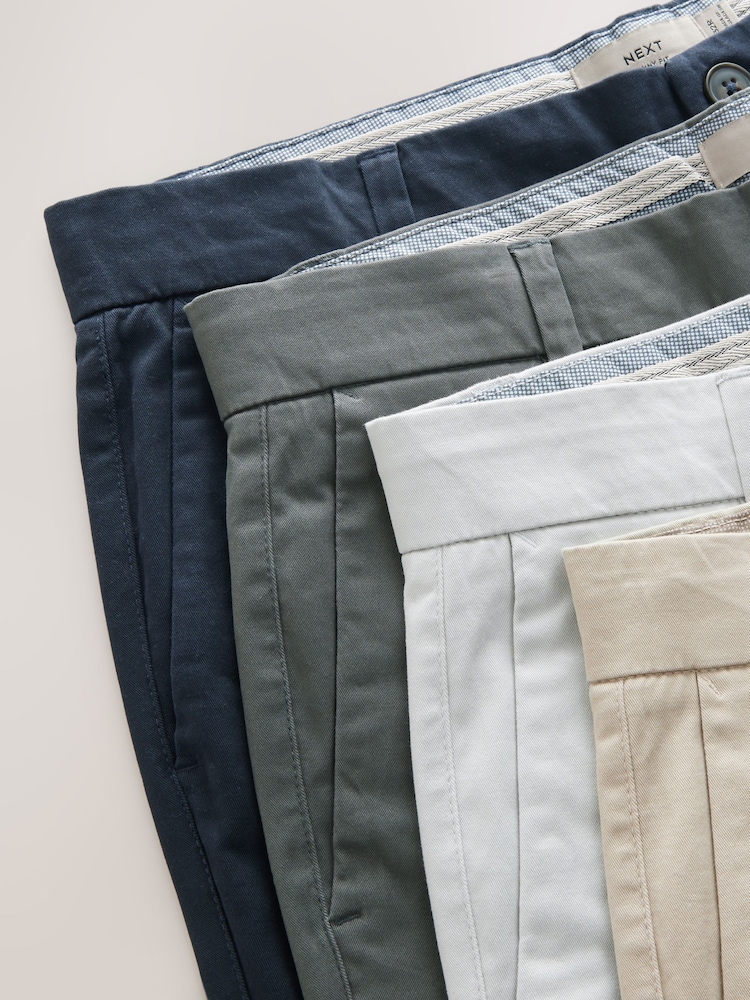 Multi - Coupe fine - Lot de 4 shorts chino stretch - Image 12 of 15