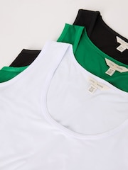 Black White and Green X3 - Love & Roses Scoop Neck Jersey Vest - Bild 8 von 8