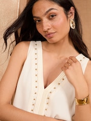 Love & Roses Ivory Petite VNeck Vest - Image 2 of 4