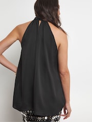 Joanna Hope Corsage Halter Black Neck Top - Imagen 2 de 4