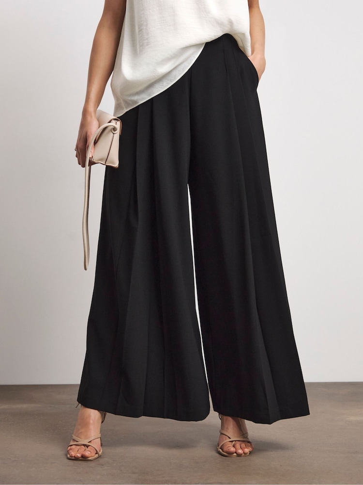 Joanna Hope Ultra Pleated Black Trousers - Image 2 of 4