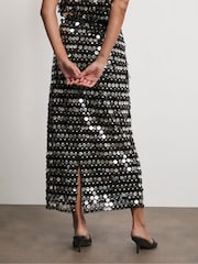 Joanna Hope Sequin Column Black Skirt - Image 2 of 4