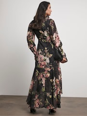 Joanna Hope Black Wrap Dress - Image 2 of 4