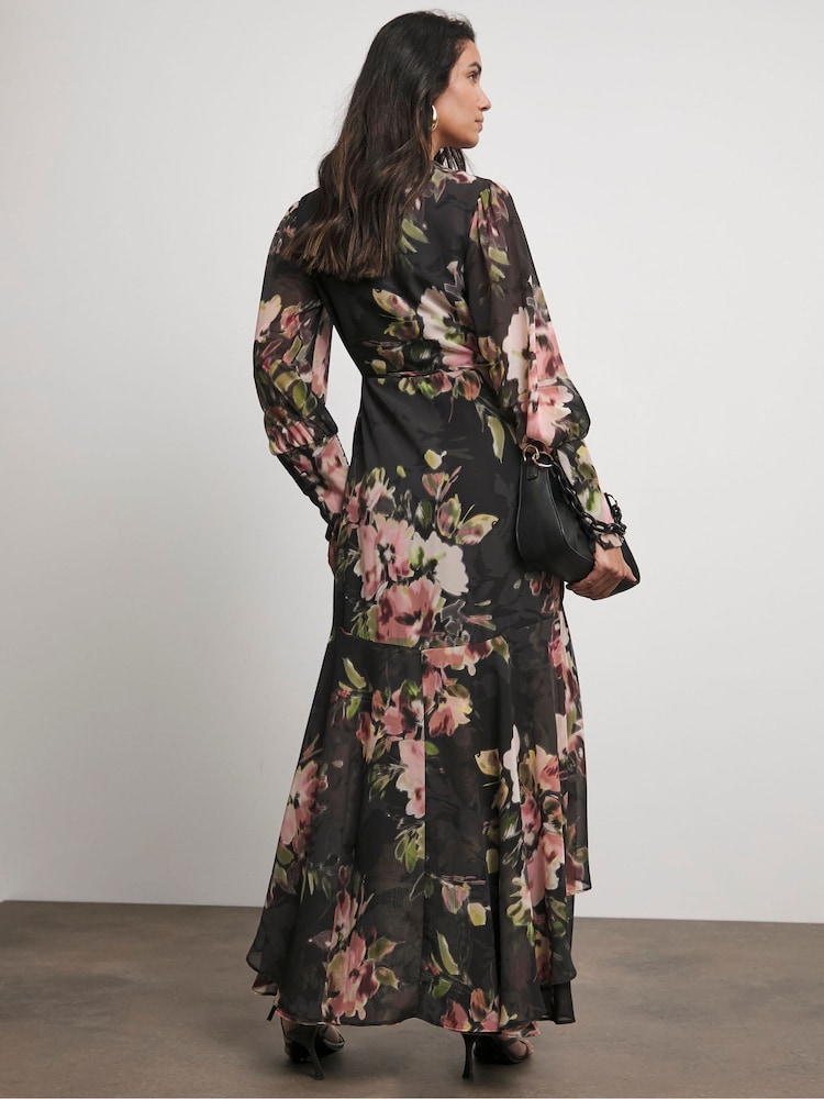 Joanna Hope Black Wrap Dress - Image 2 of 4