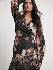Joanna Hope Black Wrap Dress - Image 4 of 4