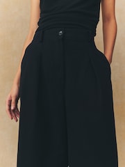 Black Elasticated Waist Barrel Leg Trousers - Image 5 of 9