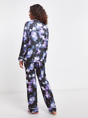 Figleaves Button Through Black Pyjamas Set - Image 2 of 4