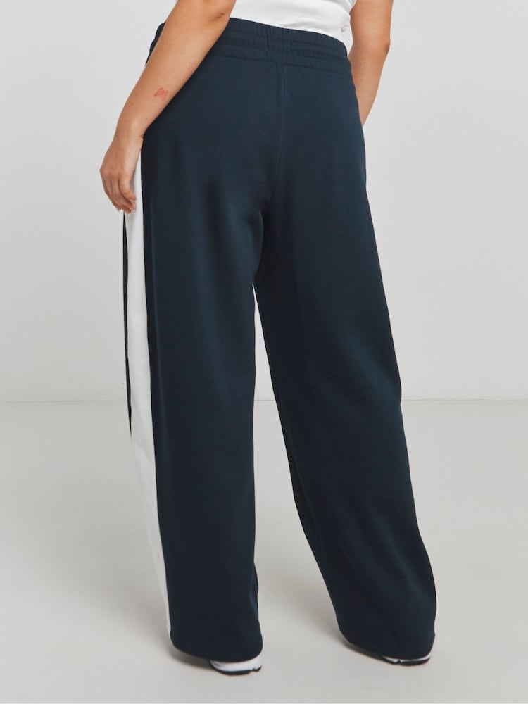 Simply Be Blue Stripe Wide Leg Joggers - Image 4 of 4