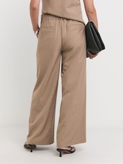 JD Williams Brown Embellished Wide Leg Trousers - Image 2 of 4