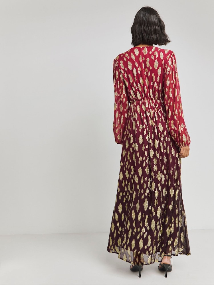Simply Be Ombre Jacquard Maxi Dress - Image 2 of 4