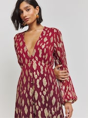 Simply Be Ombre Jacquard Maxi Dress - Image 3 of 4