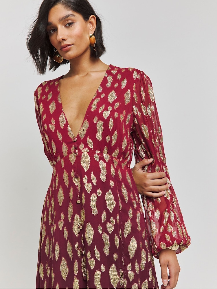 Simply Be Ombră Jacquard Rochie lungă - Image 3 of 4