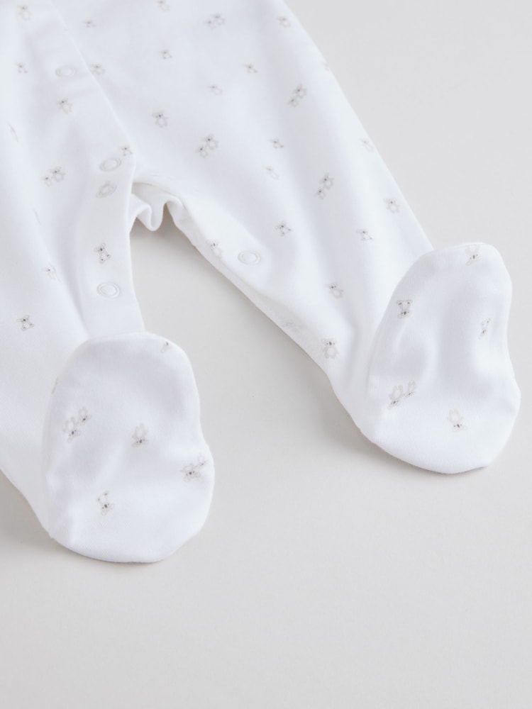Weiß - Baby Popper Sleepsuits 4 Pack (0-2yrs) - Bild 13 von 13