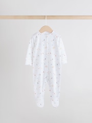 Weiß - Baby Popper Sleepsuits 4 Pack (0-2yrs) - Bild 3 von 13