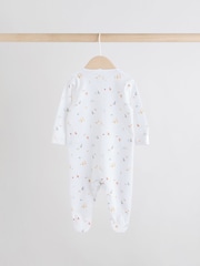 Weiß - Baby Popper Sleepsuits 4 Pack (0-2yrs) - Bild 4 von 13