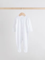 Weiß - Baby Popper Sleepsuits 4 Pack (0-2yrs) - Bild 5 von 13