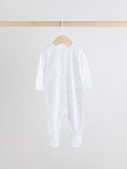 Weiß - Baby Popper Sleepsuits 4 Pack (0-2yrs) - Bild 6 von 13