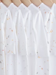 White 7 Pack Baby Popper Sleepsuits 4 Pack (0-2yrs) - Image 11 of 16