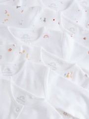 White 7 Pack Baby Popper Sleepsuits 4 Pack (0-2yrs) - Image 12 of 16