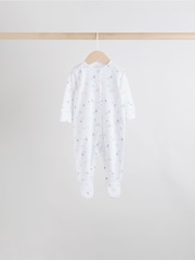 White 7 Pack Baby Popper Sleepsuits 4 Pack (0-2yrs) - Image 8 of 16