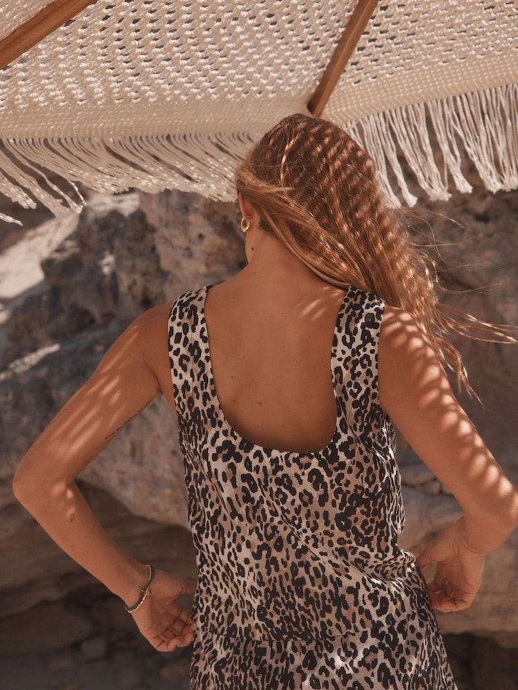 Grey Leopard Print Vest Top - Image 3 of 4