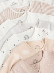 Neutral Baby Two Way Zip Sleepsuits 4 Pack (0-2yrs) - Image 12 of 17