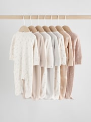 Neutral Baby Two Way Zip Sleepsuits 4 Pack (0-2yrs) - Image 2 of 17