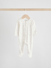 Neutral Baby Two Way Zip Sleepsuits 4 Pack (0-2yrs) - Image 3 of 17