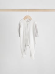 Neutral Baby Two Way Zip Sleepsuits 4 Pack (0-2yrs) - Image 7 of 17
