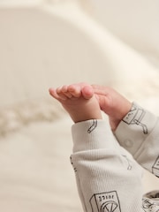 Neutral Baby Breakfast Footless Sleepsuits 3 Pack (0mths-3yrs) - Image 10 of 10