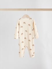 Neutral Baby Breakfast Footless Sleepsuits 3 Pack (0mths-3yrs) - Image 6 of 10