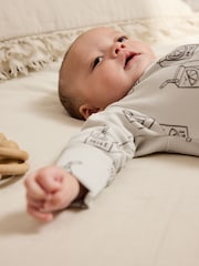 Neutral Baby Breakfast Footless Sleepsuits 3 Pack (0mths-3yrs) - Image 9 of 10